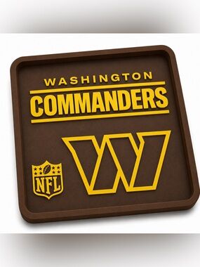 Washington Commanders NFL Pocket Dump Tray - For Keys, Wallet, Money, Etc